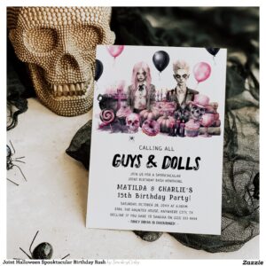 Joint Halloween Spooktacular Birthday Bash Invitation