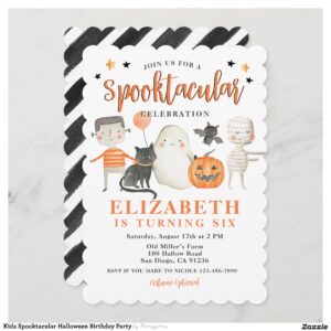 Kids Spooktacular Halloween Birthday Party Invitation