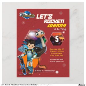 Let's Rocket! Miles From Tomorrowland Birthday Invitation