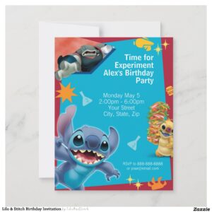 Lilo & Stitch Birthday Invitation