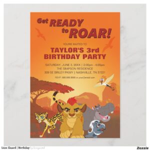 Lion Guard Birthday Invitation