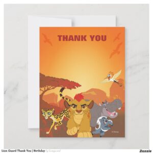 Lion Guard Thank You Birthday