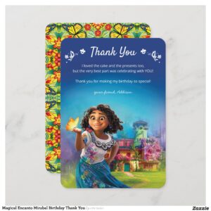 Magical Encanto Mirabel Birthday Thank You Invitation