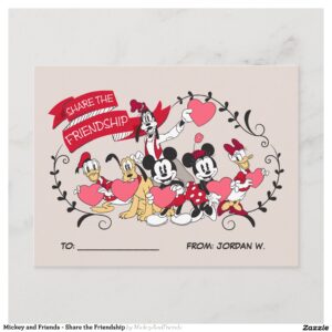 Mickey and Friends - Share the Friendship Holiday Postcard