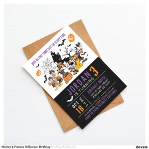 Mickey & Friends Halloween Birthday Invitation
