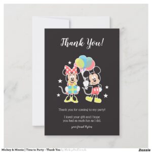 Mickey & Minnie Time to Party - Thank You