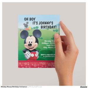 Mickey Mouse Birthday Invitation