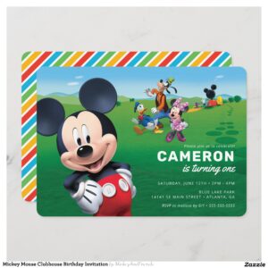 Mickey Mouse Clubhouse Birthday Invitation