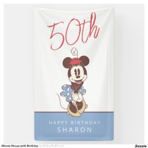 Minnie Mouse 50th Birthday Banner