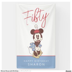 Minnie Mouse 50th Birthday Banner