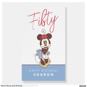 Minnie Mouse 50th Birthday Foam Board