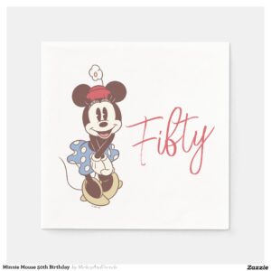 Minnie Mouse 50th Birthday Napkins
