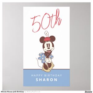 Minnie Mouse 50th Birthday Poster