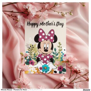 Minnie Mouse - Flowers for Mom Card
