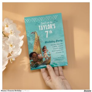 Moana Oceania Birthday Invitation