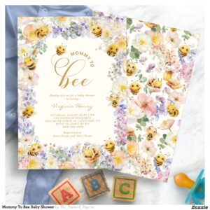 Mommy To Bee Baby Shower Invitation