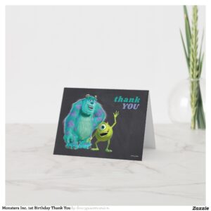 Monsters Inc. 1st Birthday Thank You
