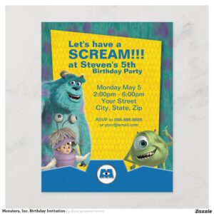 Monsters, Inc. Birthday Invitation
