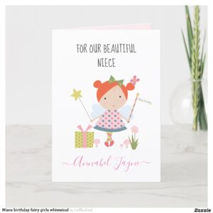 Niece birthday fairy girls whimsical card