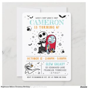 Nightmare Before Christmas Birthday Invitation