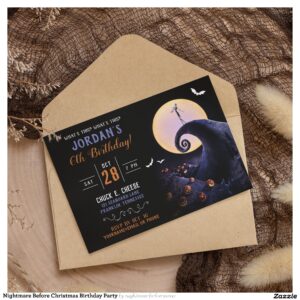 Nightmare Before Christmas Birthday Party Invitation
