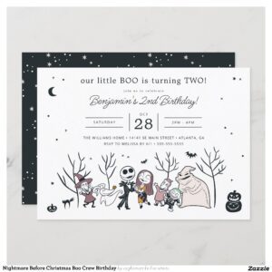 Nightmare Before Christmas Boo Crew Birthday Invitation