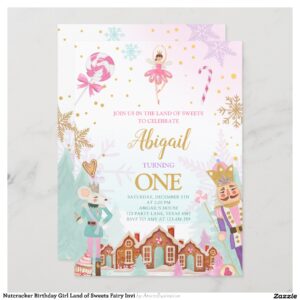 Nutcracker Birthday Girl Land of Sweets Fairy Invi Invitation