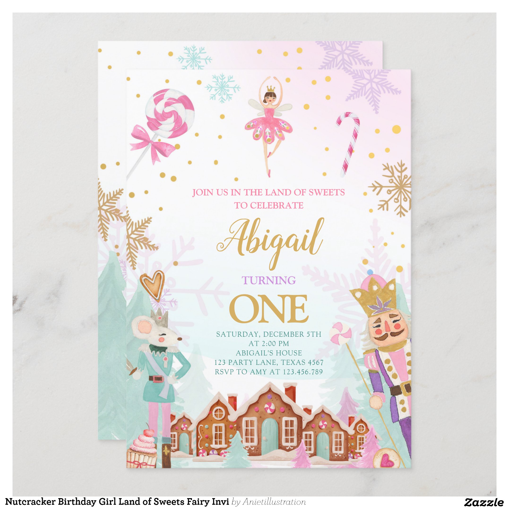 Nutcracker Birthday Girl Land of Sweets Fairy Invi Invitation