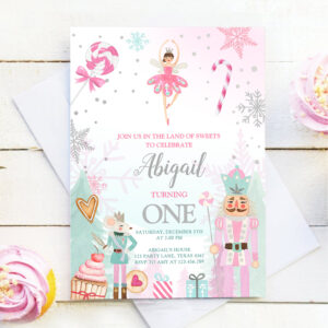 Nutcracker Birthday Girl Land of Sweets Fairy Invitation