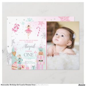 Nutcracker Birthday Girl Land of Sweets Fairy Invitation
