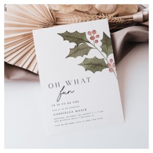 Oh What Fun Winter Kids Birthday Invitation