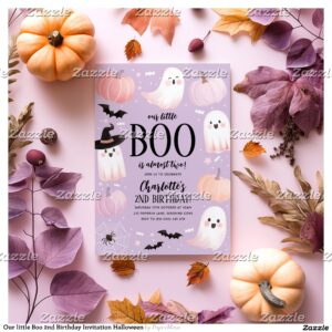 Our little Boo 2nd Birthday Invitation Halloween