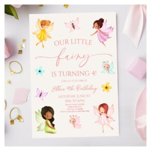Our Little Fairy Enchanted Garden Birthday Party Invitation