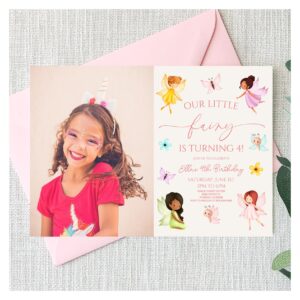 Our Little Fairy Enchanted Garden Birthday Party Invitation