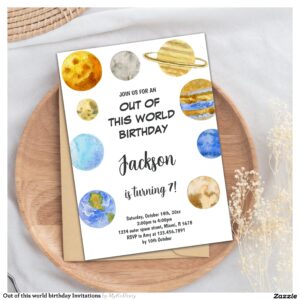 Out of this world birthday Invitations