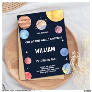Out of this world birthday Invitations