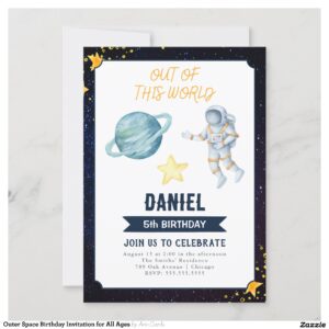 Outer Space Birthday Invitation for All Ages