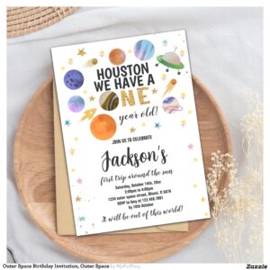 Outer Space Birthday Invitation, Outer Space Invitation