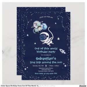 Outer Space Birthday Party Out Of This World Invi Invitation