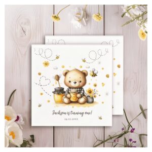 Partybee Bear Bee Honey Birthday Paper Napkin