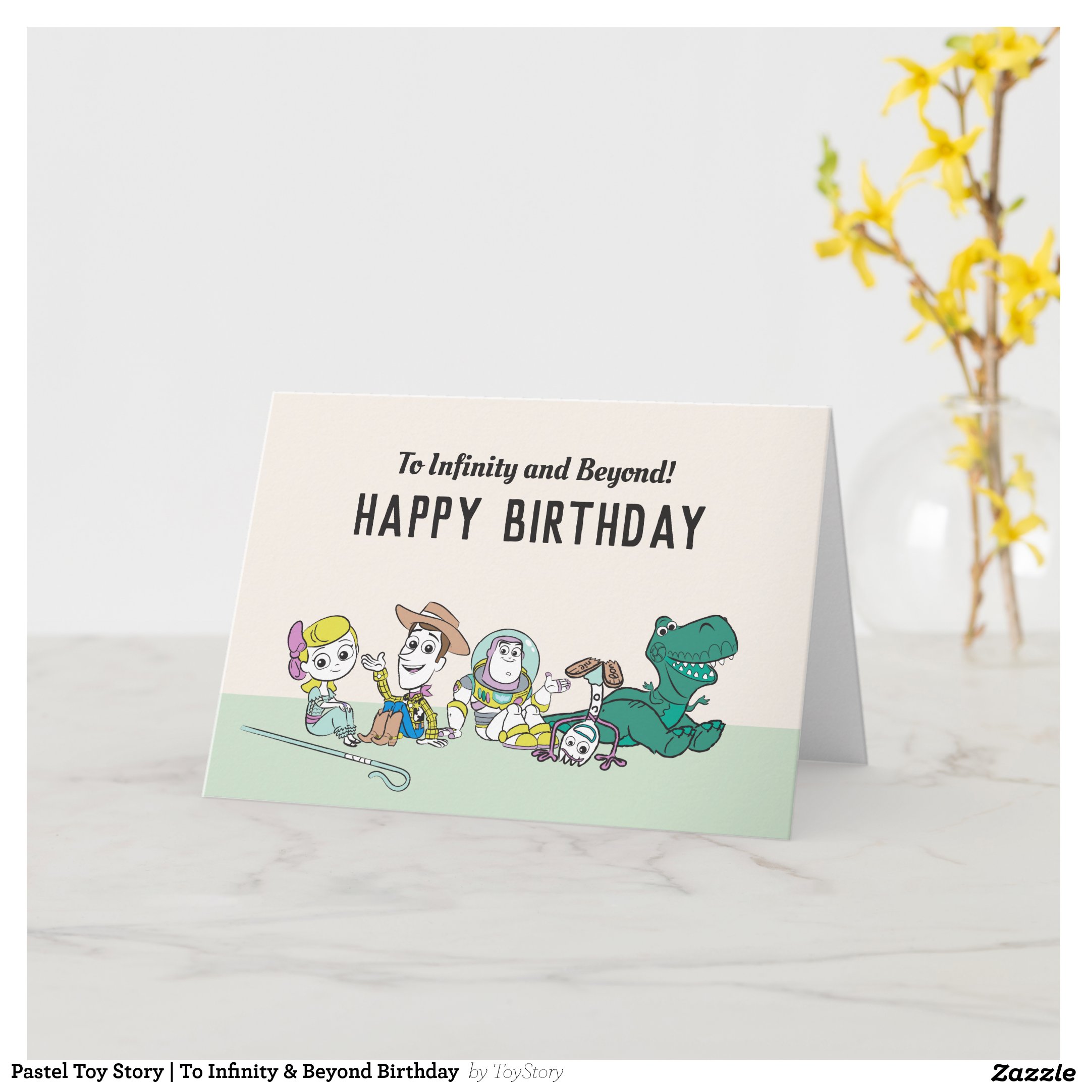 Pastel Toy Story To Infinity & Beyond Birthday Card
