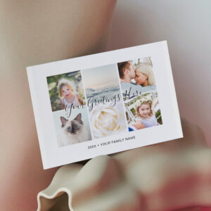 Personalized 6 photos Universal Greetings Postcard