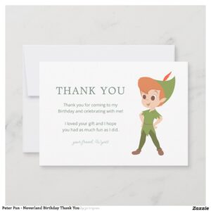 Peter Pan - Neverland Birthday Thank You