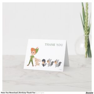 Peter Pan Neverland Birthday Thank You