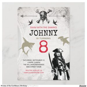 Pirates of the Caribbean Birthday Invitation