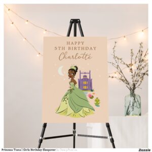 Princess Tiana l Girls Birthday Sleepover Foam Board