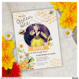 Queen Bee Birthday Invitation