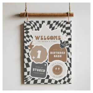 Rad Cool Dude Boys Retro Skater Birthday Foam Board