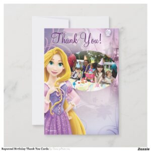 Rapunzel Birthday Thank You Cards