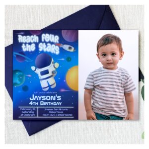 Reach Four the Stars - Outer Space Invitation